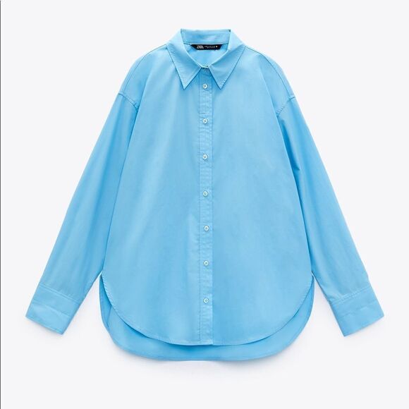 Zara Poplin Button Down Shirt New - Picture 5 of 6
